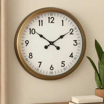 60 cm Eskitme Metal Dekoratif Duvar Saati