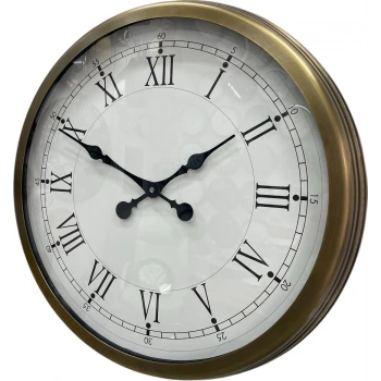 60 cm Eskitme Metal Retro Duvar Saati