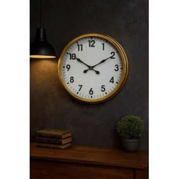 60 cm Eskitme Metal Standart Duvar Saati