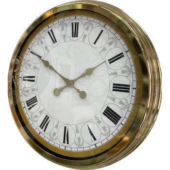 60 cm Gold Metal Roma Rakamlı Duvar Saati