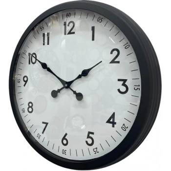 60 cm Siyah Dekoratif Metal Duvar Saati