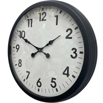 60 cm Siyah Metal Duvar Saati