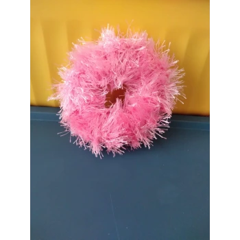 El Yapımı Saçaklı Pembe Saç Tokası – İpekyıldızı