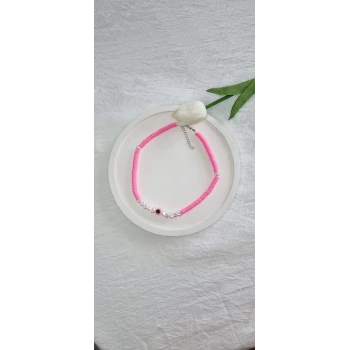 El Yapımı Pembe Boncuk Kolye