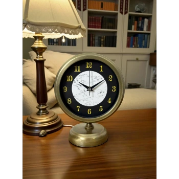 Antique Aura 25 x 20 Cm Eskitme Metal Masa Saati