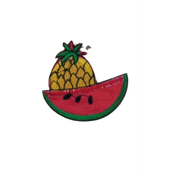 Aplike Ütü İle Yapışan Karpuz-Ananas Desen