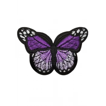 Aplike Ütü İle Yapışan Kelebek Mor Arma 7x5 cm