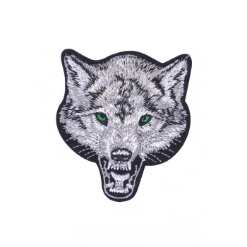 Aplike Ütü İle Yapışan Kurt Yeşilgöz Arma 7x6 cm