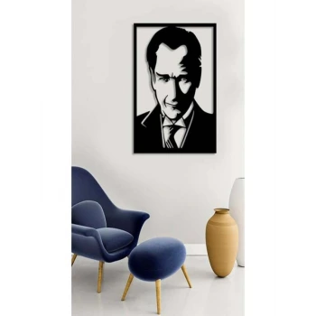 Atatürk Silüet Ahşap Duvar Tablosu