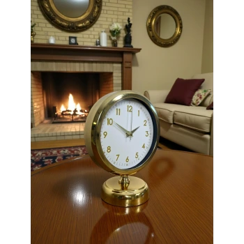 Aura Gold Modern 25 x 20 Cm Metal Masa Saati