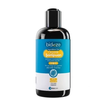 Bidoze Argan & Biotin Özlü Organik Şampuan 250 Ml. | Dökülme ve Kepek Karşıtı Onarıcı Bakım