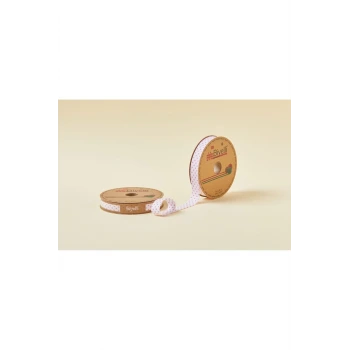 Biye Puanlı Katlı B02 Pembe 2 cm 25 Metre %65 Koton %35 Polyester