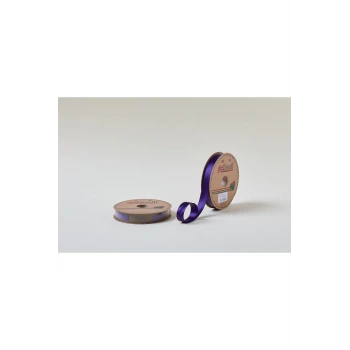 Biye Saten Katlı 019 Koyu Mor 2 cm 25 Metre %100 Polyester