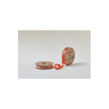 Biye Saten Katlı 028 Turuncu 2 cm 25 Metre %100 Polyester