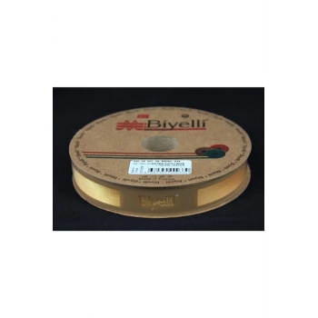 Biye Saten Katlı 034 Sarı 2 cm 25 Metre %100 Polyester