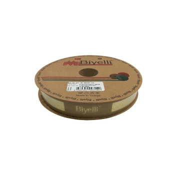 Biye Simli Katlı Ka Altın 2 cm 25 Metre %50 Simli % 50 Polyester