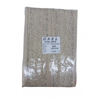 Dantel Polyester Sanal Tül Bant Cappucino 14,60 Metre En 6 cm ON-698-C