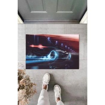 Dekoratif Dijital Araba Siyah Kapı Paspası Dış Mekan Paspas K-2121