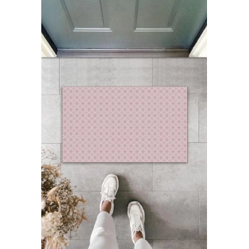 Dekoratif Dijital Baskı Lila Motif Dış Mekan Paspas K-2092