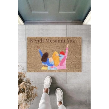 Dijital Baskı Kişiye Özel İç Kapı Dekorasyon Paspas  PS11192