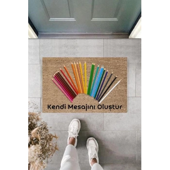 Dijital Baskı Kişiye Özel İç Kapı Dekorasyon Paspas  PS11235