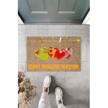 Dijital Baskı Kişiye Özel İç Kapı Dekorasyon Paspas PS11300