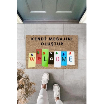 Dijital Baskı Kişiye Özel İç Kapı Dekorasyon Paspas PS11305