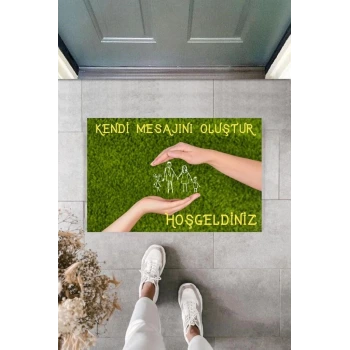 Dijital Baskı Kişiye Özel İç Kapı Dekorasyon Paspas PS11306