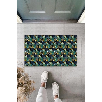 Dijital Baskı Lacivert Dijital Daire Kapı Paspası K-3195