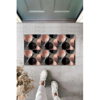 Dijital Baskı Pembe Daire Paspas K-3199