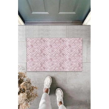 Dijital Baskı Pembe Karışık Paspas K-3085