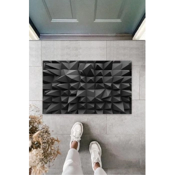 Dijital Baskı Siyah Dijital Paspas K-3138