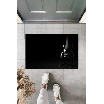 Dijital Elektro Gitar Siyah Kapı Paspası Dış Mekan Paspas K-2117