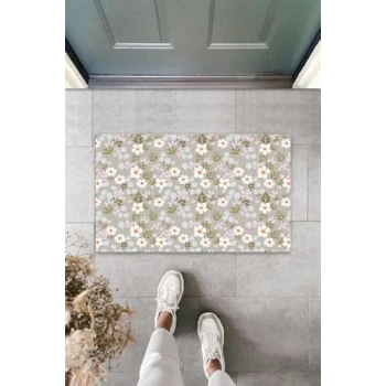 Dijital Papatya Çok Renkli Kapı Paspası Dış Mekan Paspas K-3107