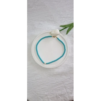 El Yapımı Turkuaz Yeşili Boncuk Kolye