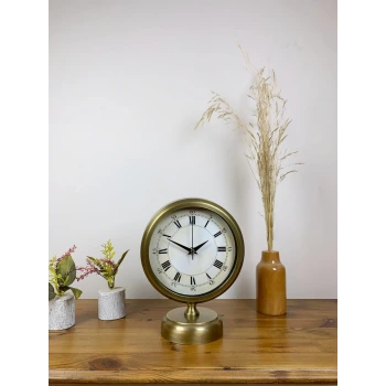 Eskitme Metal Anka Masa Saati 25×20 cm