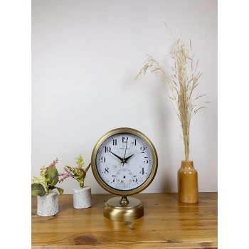 Eskitme Metal Masa Saati 25×20 cm