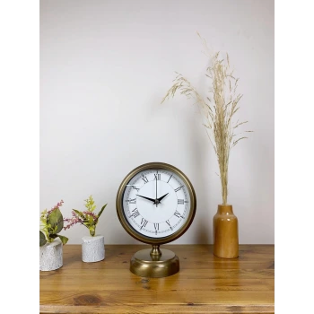 Eskitme Metal Retro Masa Saati 25×20 cm