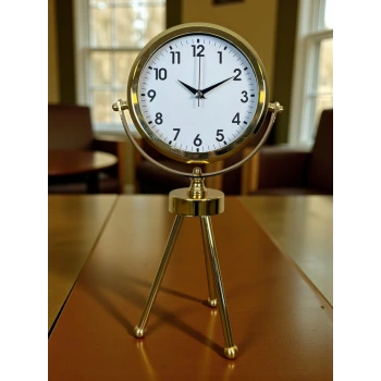 Gold Luxury Modern Üç Ayaklı Masa Saati