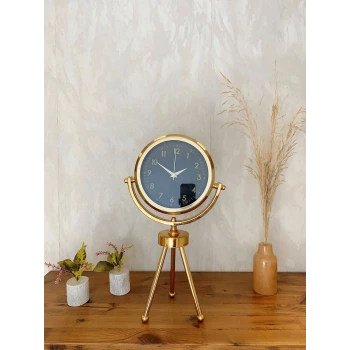 Gold Metal Mini Tripod Tokyo Masa Saati 45×26 cm
