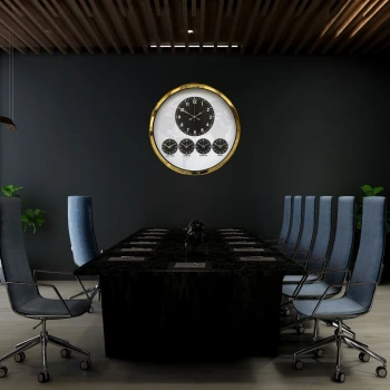 Gold Modern 52 Cm Dünya Saati