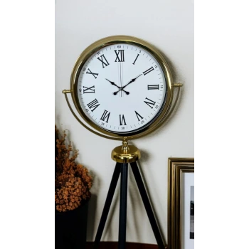 Gold Roma Rakamlı Lüks Tripod Ayaklı Saat