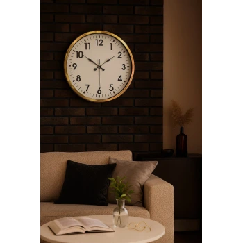 Gold Standart 52 Cm Metal Zarif Duvar Saati