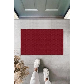 Gül Kurusu Kapı Önü Paspası Kalp Motif Desen  K-3223