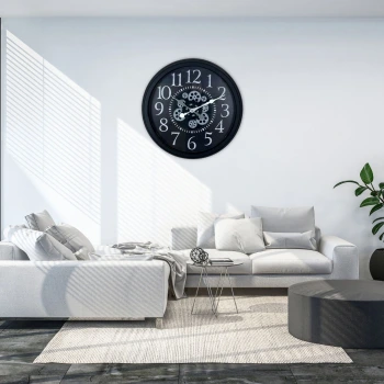 Heritage Black 60 Cm Çarklı Duvar Saati