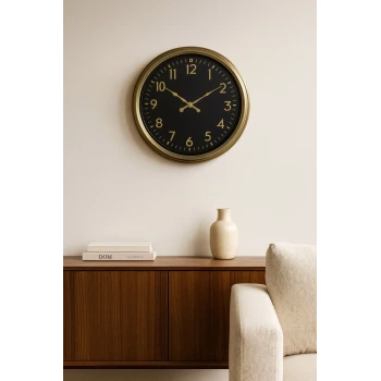 İhtişam Eskitme 40 Cm Metal Duvar Saati