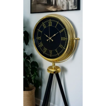 İhtişam Gold Tripod Ayaklı Saat