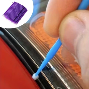 İpek Yıldızı® 100’lü Mini Tek Kullanımlık Araba Rötüş Fırçası –İnce Uçlu Yumuşak Kıllı Boya Uygulayıcı, Otomotiv Detaylandırma