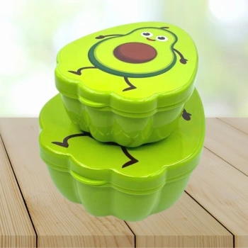 İpek Yıldızı® 2li İç İçe Geçebilen Avokado Model Saklama ve Beslenme Kabı Seti (550 ml + 250 ml)