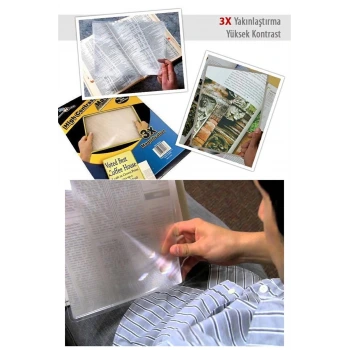 İpek Yıldızı® 3 Kat Optik Yakınlaştıran Yüksek Kontrastlı Kitap Okuma Büyüteci